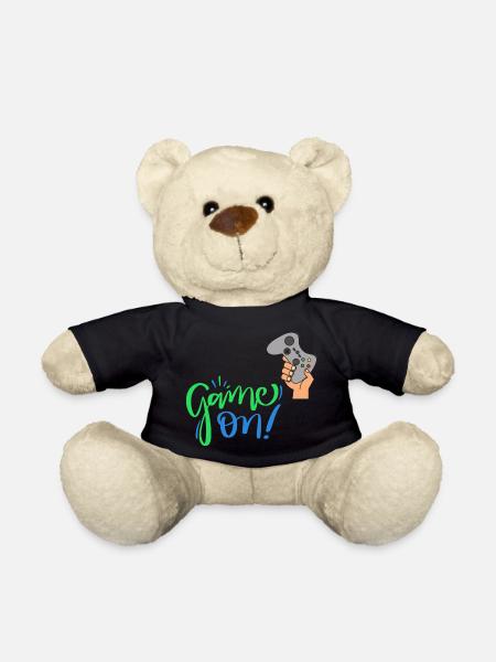 Game On - I'm a gamer! - Teddy Bear - black