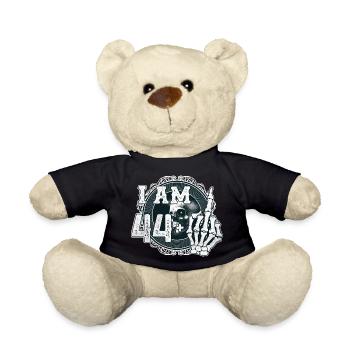 I'm 44 plus 1 middle finger Skull funny 45th - Teddy Bear - black - Front