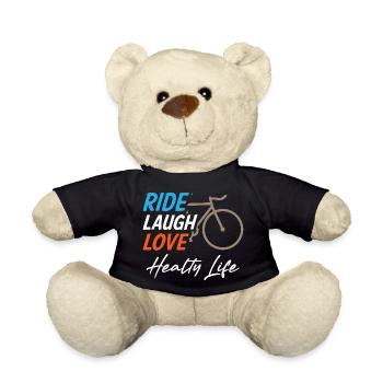 Ride Laugh Love Healty Life - Teddy - Schwarz - Vorne