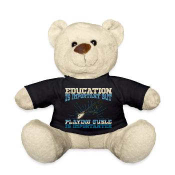 L’éducation est importante Serbie Balkan Gusle - Nounours - noir - Devant