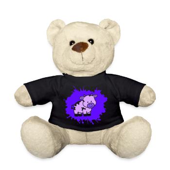 kuh klecks - Teddy - Schwarz - Vorne