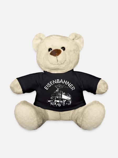 Eisenbahner retro Lok alte Bahn vintage Dampflok - Teddy - Schwarz