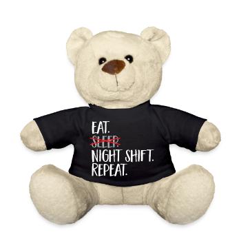 Night Shift Nurse - Teddy Bear - black - Front