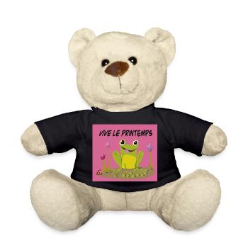 Vive le printemps - Nounours - noir - Devant