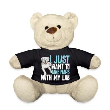Labrador Retriever blanc Labrador Labrador blanc - Nounours - noir - Devant