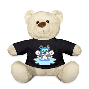 Katze Taucher Schnorchel Tauchen - Teddy - Schwarz - Vorne