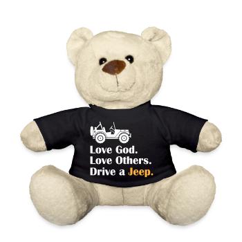 Aimez Dieu Aimez les autres Conduisez une Jeep - Nounours - noir - Devant