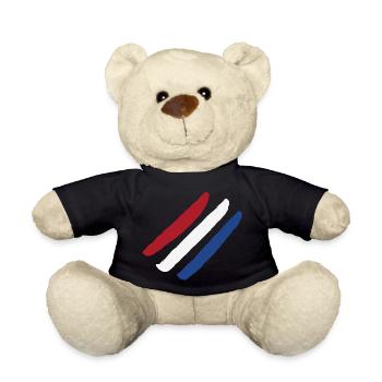 Niederlande Flagge -Style Streifen - Teddy - Schwarz - Vorne