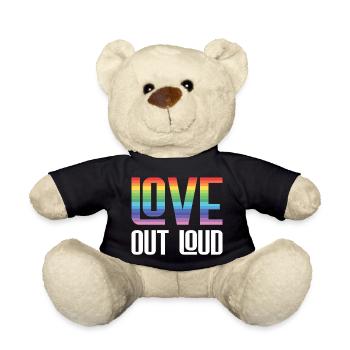 Mois de la fierté LGBTQ - Love Out Loud - Nounours - noir - Devant