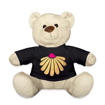 Fleur d’or Yoga Décoration Printemps Rose - Nounours - noir - Devant