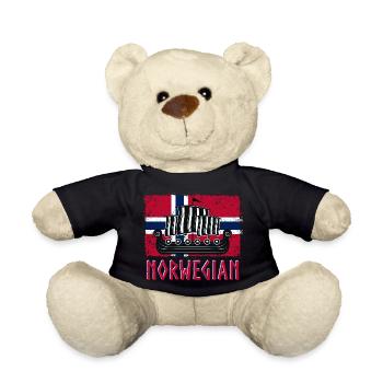 Norwegen Norwegischer Wikinger Wikinger Spaß Walhalla Odin - Teddy - Schwarz - Vorne