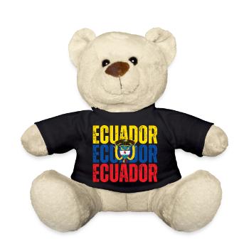 Drapeau de l’Équateur, fierté équatorienne - Nounours - noir - Devant