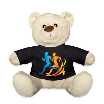 Jogger Comic Look - Teddy Bear - black - Front