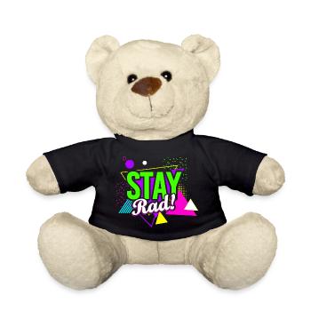 Stay Rad! Retro Vibes - Teddy - Schwarz - Vorne