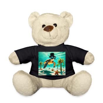 Turtle - Teddy Bear - black - Front