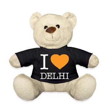 I LOVE DELHI - Teddy Bear - black - Front