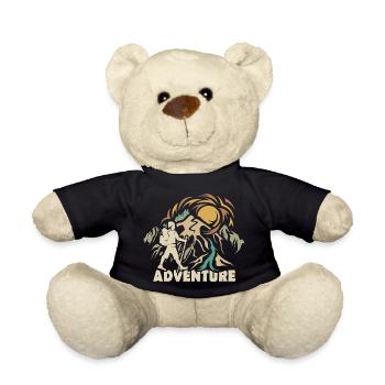 retro wandern Abenteuer vintage trekking Natur - Teddy - Schwarz - Vorne