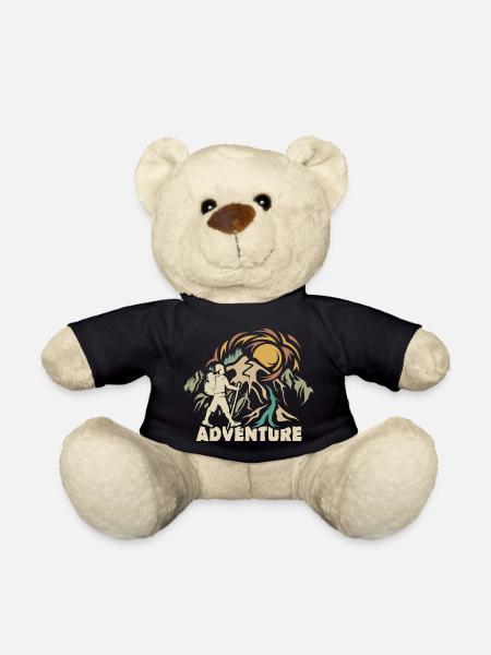 retro wandern Abenteuer vintage trekking Natur - Teddy - Schwarz