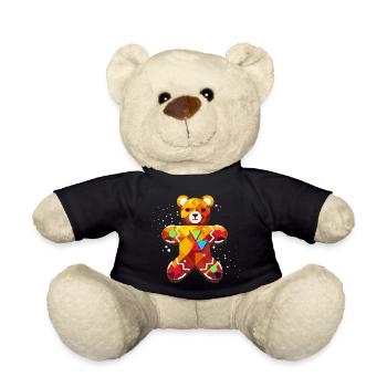 süßer Lebkuchen Bär – Festliches Weihnachtsdesign - Teddy - Schwarz - Vorne