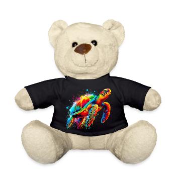 Turtle - Teddy Bear - black - Front