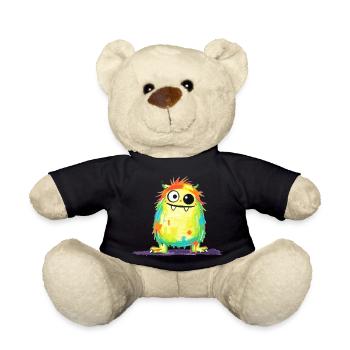 Bunte Monsterkunst - Niedlicher & verspielter Charakter - Teddy - Schwarz - Vorne