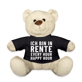Ich bin in Rente Every Hour Happy Hour - Teddy - Schwarz - Vorne
