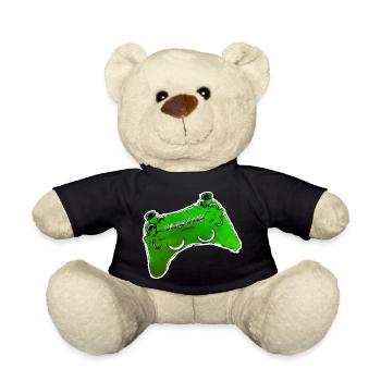 gruener Comic Controller mit Text GAME OVER - Teddy - Schwarz - Vorne