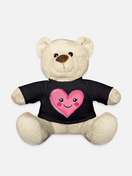 Herz - Teddy - Schwarz