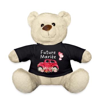 Future mariée voiture mariée floral - Nounours - noir - Devant