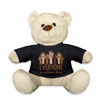 Everyone is welcome here - Teddy Bear - black - Front