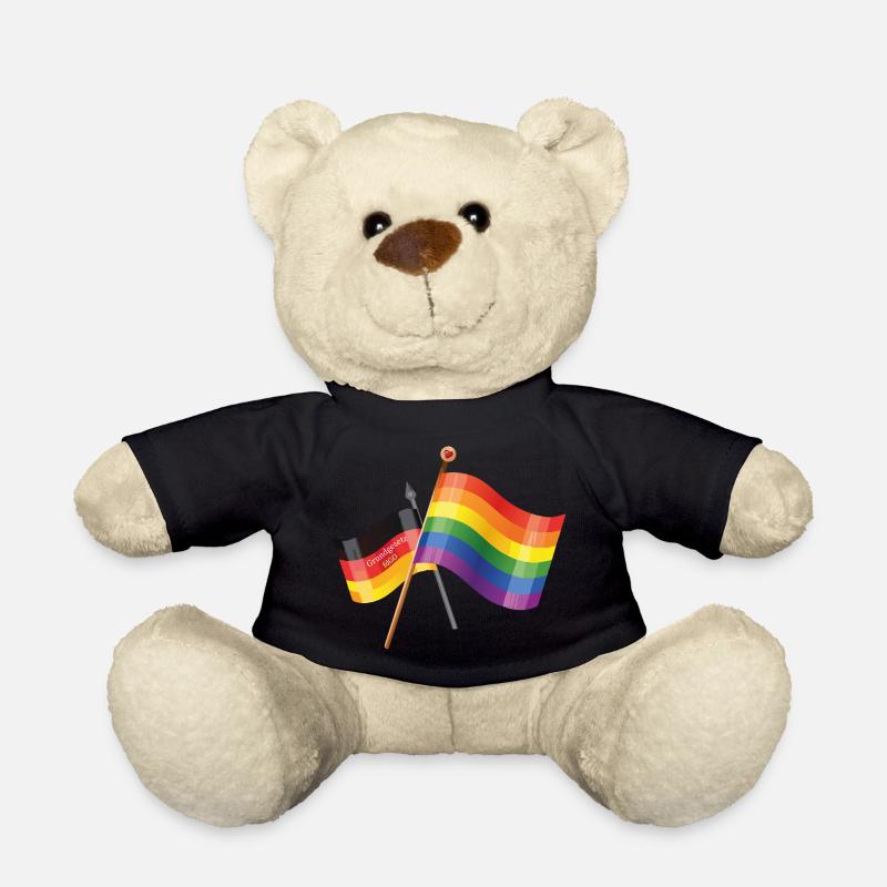 Regenbogen Deutschland Flagge - Teddy - Schwarz