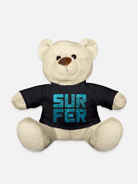 Surfeur Mandala Camp Sports nautiques Plage Loisirs - Nounours - noir