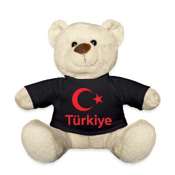Türkische Stern-Crescent Kunst - Teddy - Schwarz - Vorne
