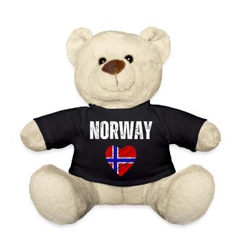 Ich liebe Norwegen, die Flagge Norwegens - Teddy - Schwarz - Vorne