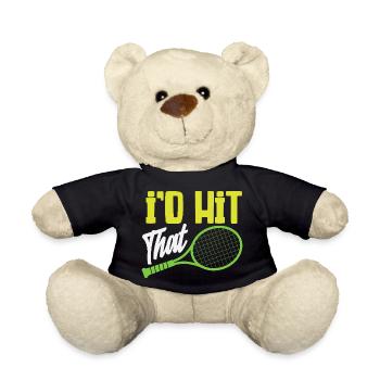 Ich Schlage Das Tennis Spieler Humor - Teddy - Schwarz - Vorne