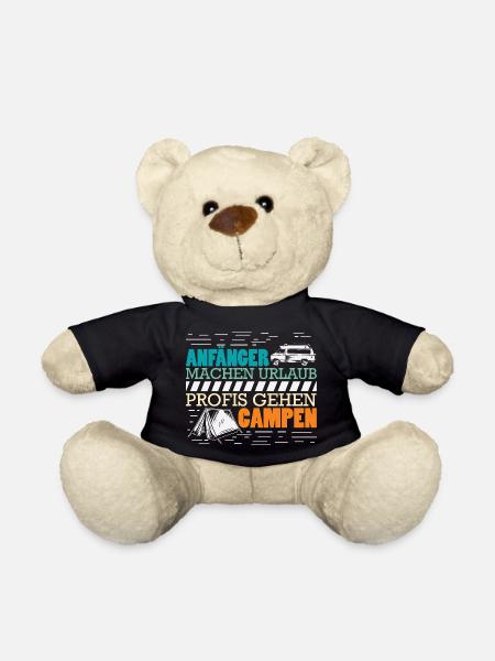 Camper Camping Wohnwagen Spruch - Teddy - Schwarz