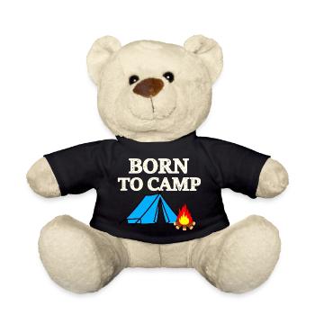 Born To Camp - Teddy Bear - black - Front