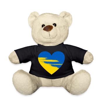 Ukraine Heart - Teddy Bear - black - Front
