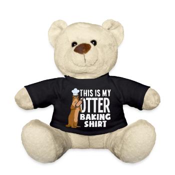 Seeotter Cartoon Backen Shirt - Teddy - Schwarz - Vorne