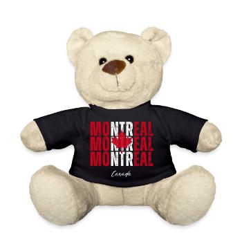 Montréal Canada, j’adore Montréal - Nounours - noir - Devant