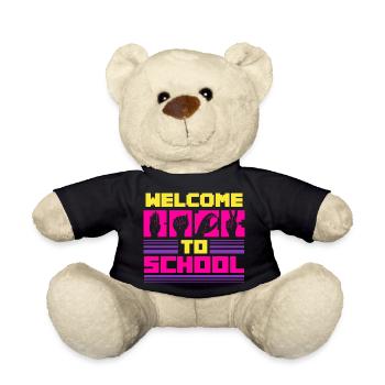 ASL Dolmetscher Gebärdensprache Welcome To School - Teddy - Schwarz - Vorne