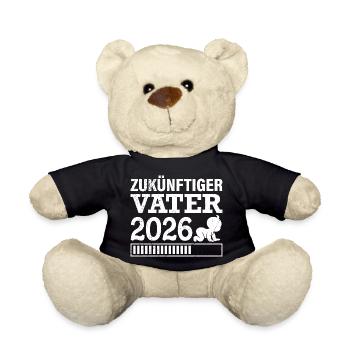ZUKÜNFTIGER VATER 2026 Vaterschaft Lustiges - Teddy - Schwarz - Vorne