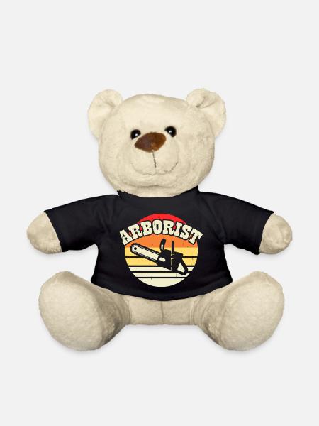 Baumpfleger Holzarbeiter Waldarbeiter Geschenk - Teddy - Schwarz
