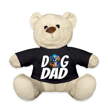 Golden Retriever Love Watercolor Art for Dog Dad - Teddy Bear - black - Front