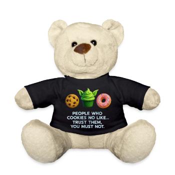 Funny Cookie Donut Muffin Shirt for Sweet Lovers - Teddy Bear - black - Front