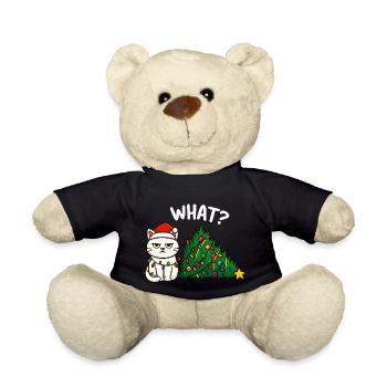 Annyoed Cat Christmas Lights - Teddy Bear - black - Front