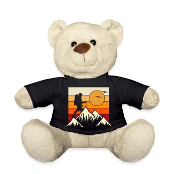 Wandern Wanderer Bergsteiger Geschenk - Teddy - Schwarz - Vorne
