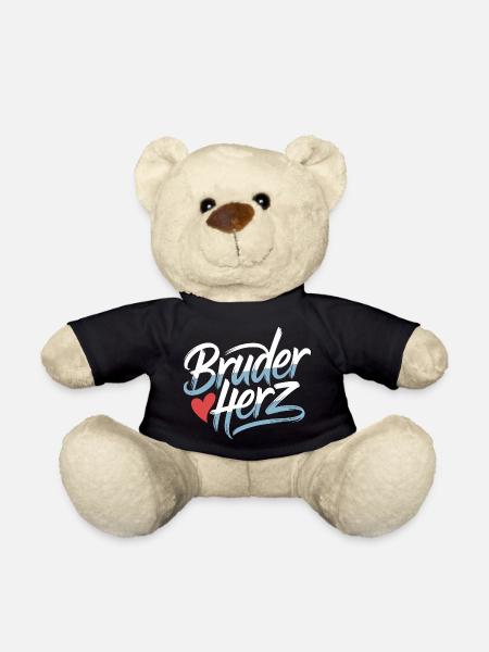 Bruderherz Brüder Großer Bro Spruch Kleiner Bruder - Teddy - Schwarz