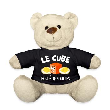 Le Cube Bordé de Nouilles - Nounours - noir - Devant