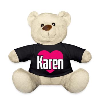 J’aime Karen Pink Heart J’aime Karen - Nounours - noir - Devant